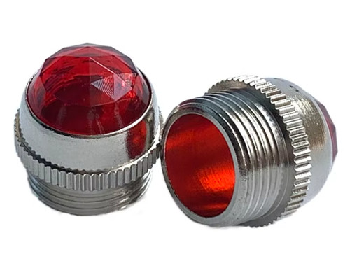 Bottone gioiello rosso - x1,